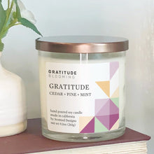 Load image into Gallery viewer, Signature Candle, Notecard & Wood Holder Gift Set