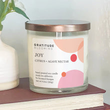 Load image into Gallery viewer, Signature Candle, Notecard & Wood Holder Gift Set